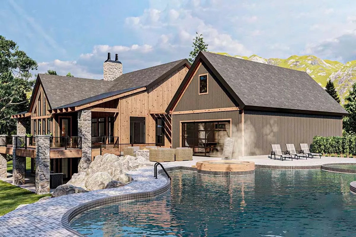 Buckskin Lodge home plan rendering