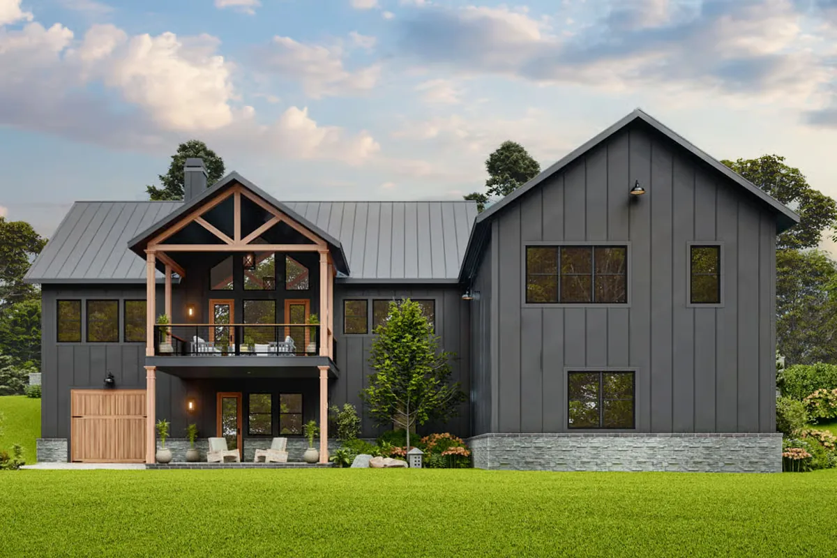 Homestead Lodge home plan rendering