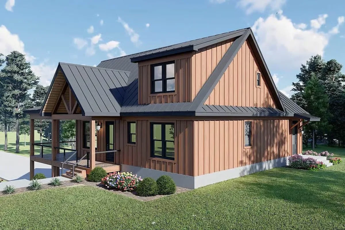 Mountain View home plan rendering